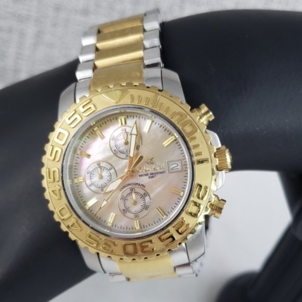 Oskar Emil 4550 Gold Plated Chronograph Watch